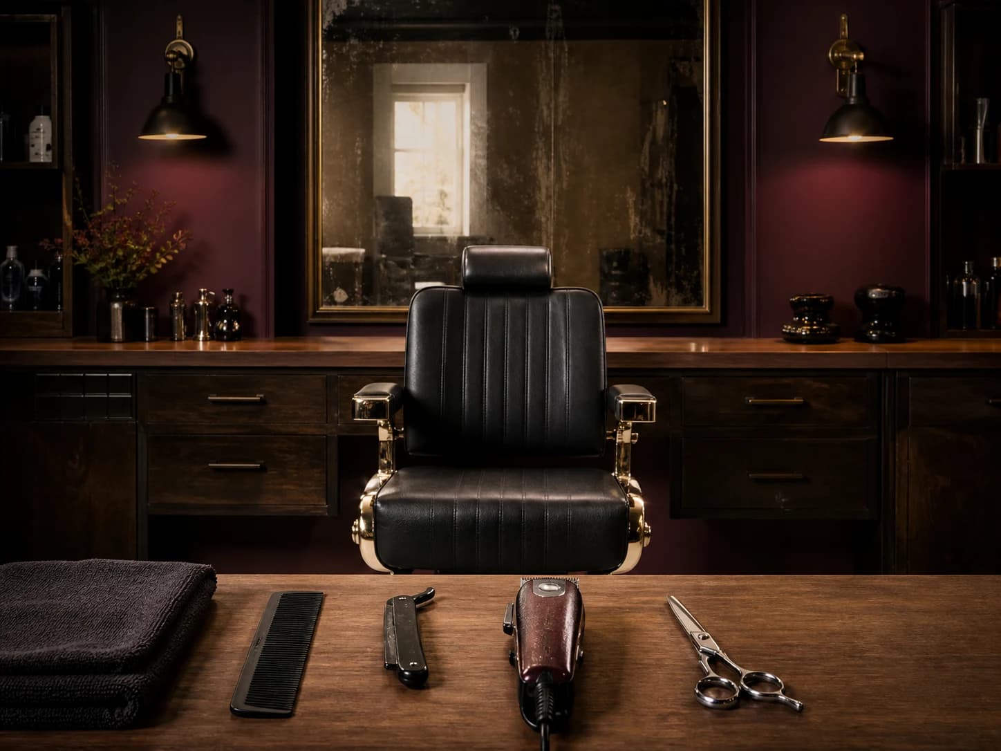 Barber workspace and service tools